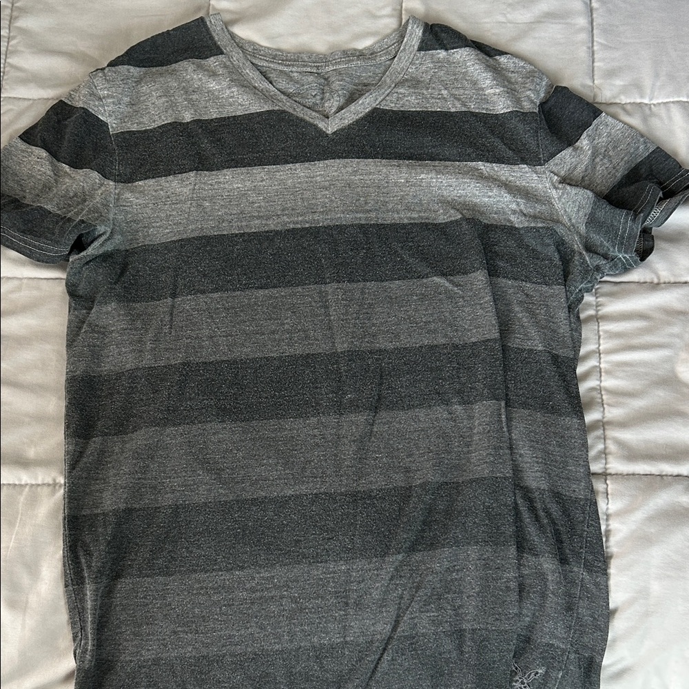 American Eagle outfitters men’s medium striped V-neck shirt